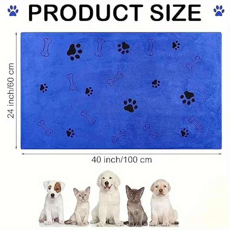 2pcs Soft Microfiber Dog Towels – Quick Dry, Absorbent Pet Bath & Grooming Towels for Dogs